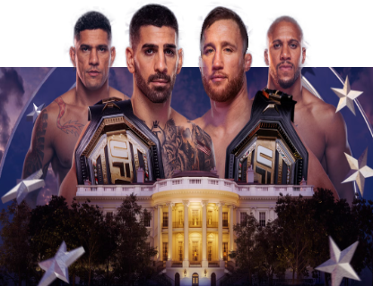 Ilia Topuria vs Justin Gaethje at UFC Freedom 250 on iWatchMax